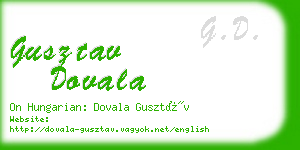 gusztav dovala business card